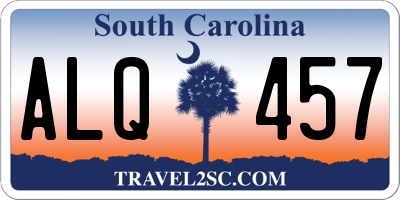 SC license plate ALQ457
