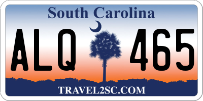 SC license plate ALQ465
