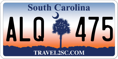 SC license plate ALQ475
