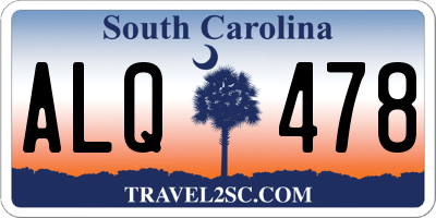 SC license plate ALQ478