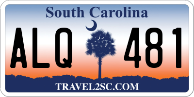 SC license plate ALQ481