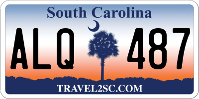 SC license plate ALQ487