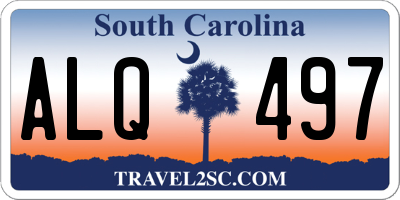 SC license plate ALQ497
