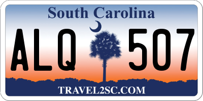 SC license plate ALQ507