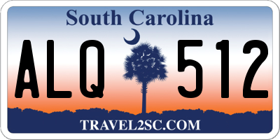 SC license plate ALQ512