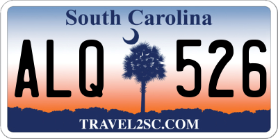 SC license plate ALQ526