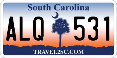 SC license plate ALQ531