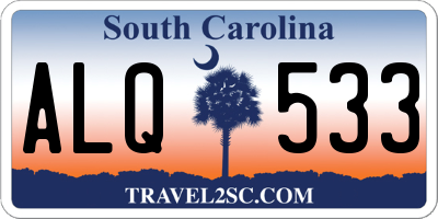SC license plate ALQ533