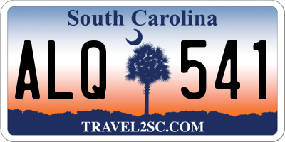 SC license plate ALQ541