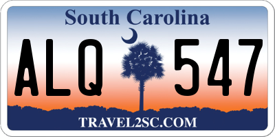 SC license plate ALQ547