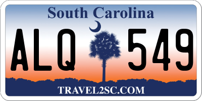SC license plate ALQ549