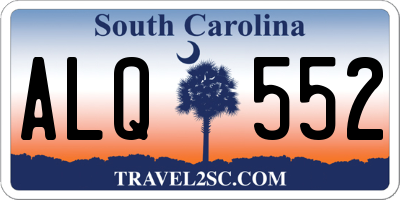 SC license plate ALQ552