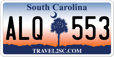 SC license plate ALQ553