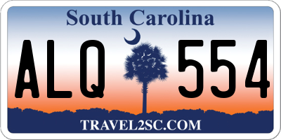 SC license plate ALQ554
