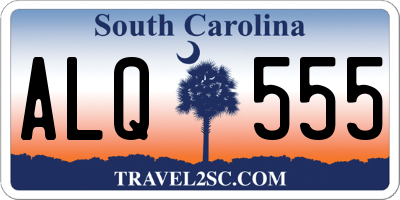 SC license plate ALQ555