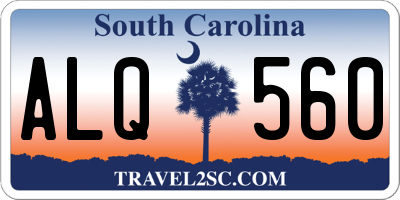 SC license plate ALQ560