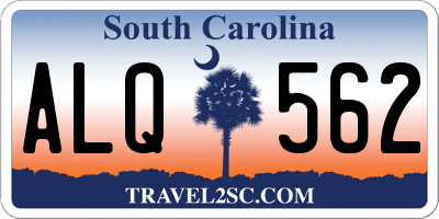 SC license plate ALQ562