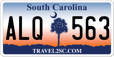 SC license plate ALQ563