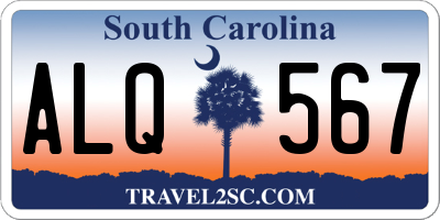SC license plate ALQ567