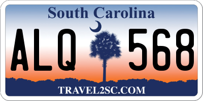 SC license plate ALQ568