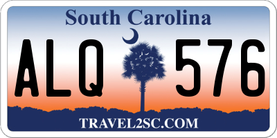 SC license plate ALQ576