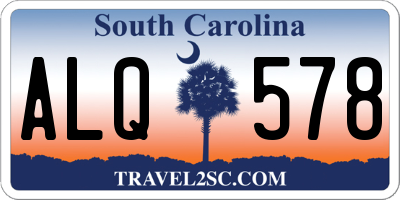 SC license plate ALQ578