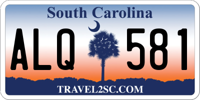 SC license plate ALQ581