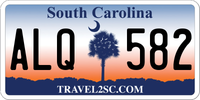 SC license plate ALQ582
