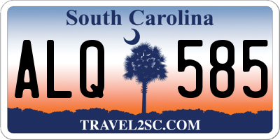 SC license plate ALQ585
