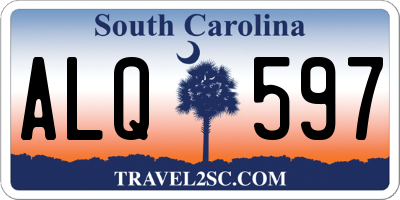 SC license plate ALQ597