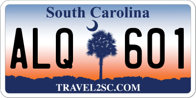 SC license plate ALQ601