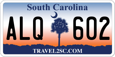 SC license plate ALQ602