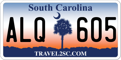 SC license plate ALQ605