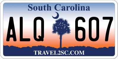 SC license plate ALQ607