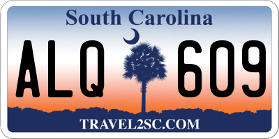 SC license plate ALQ609