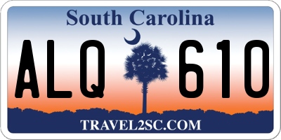 SC license plate ALQ610
