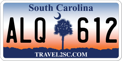 SC license plate ALQ612