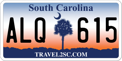 SC license plate ALQ615