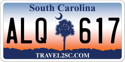 SC license plate ALQ617
