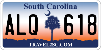 SC license plate ALQ618