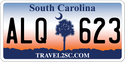SC license plate ALQ623