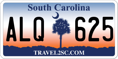 SC license plate ALQ625