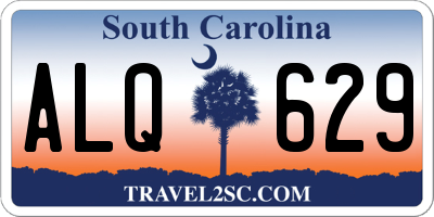 SC license plate ALQ629