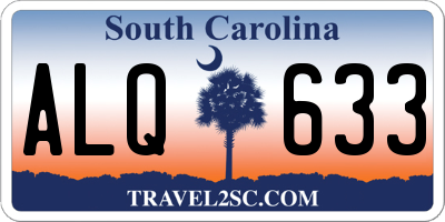 SC license plate ALQ633