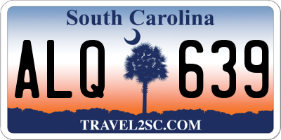 SC license plate ALQ639