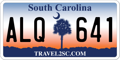 SC license plate ALQ641