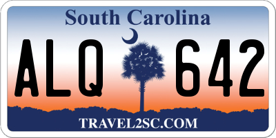 SC license plate ALQ642
