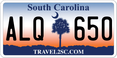 SC license plate ALQ650