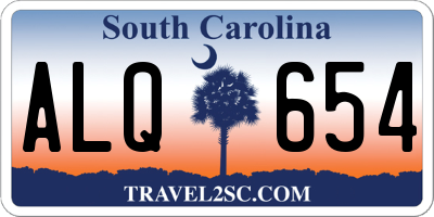 SC license plate ALQ654