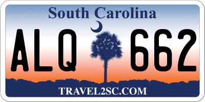 SC license plate ALQ662